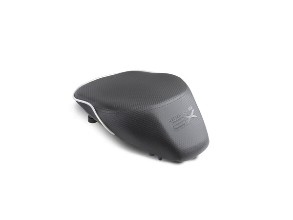 Sargen't Suzuki GSX-S 1000GX Rear Motorcycle Seat with CFX and Silver Welt.